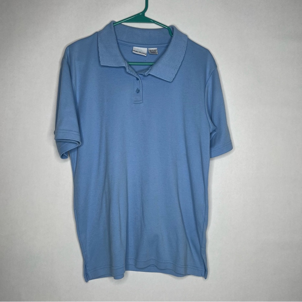Vintage BOBBIE BROOKS Light‎ Blue Shirt Size Medium Collar Detail